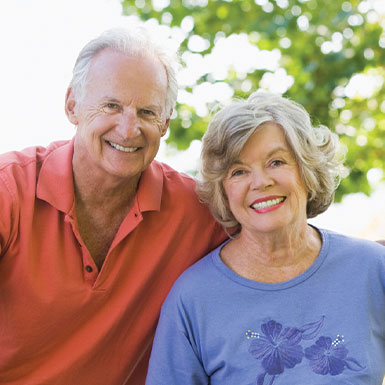 Photo of a married couple smiling. Link to Life Stage Gift Planner Ages 60-70 Situations.